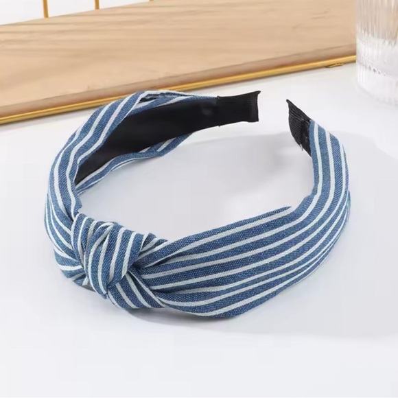Unbranded Accessories - 💙Stylish Blue & White Striped Denim Headband/NIP💙